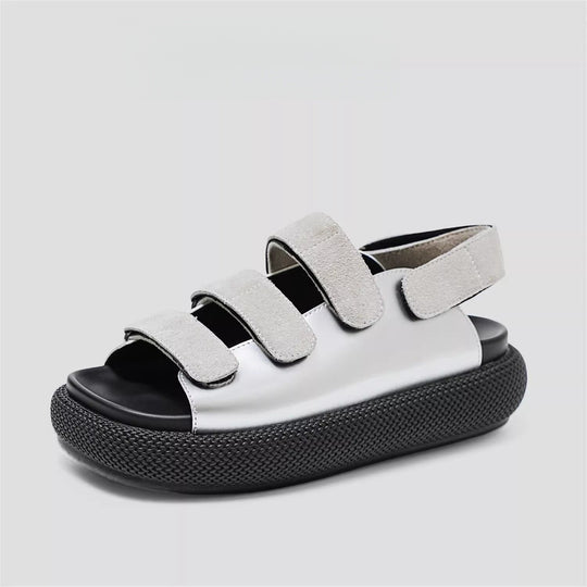 Damen Komfortable Sandalen mit verstellbaren Klettverschlüssen und luftiger Sohle EB