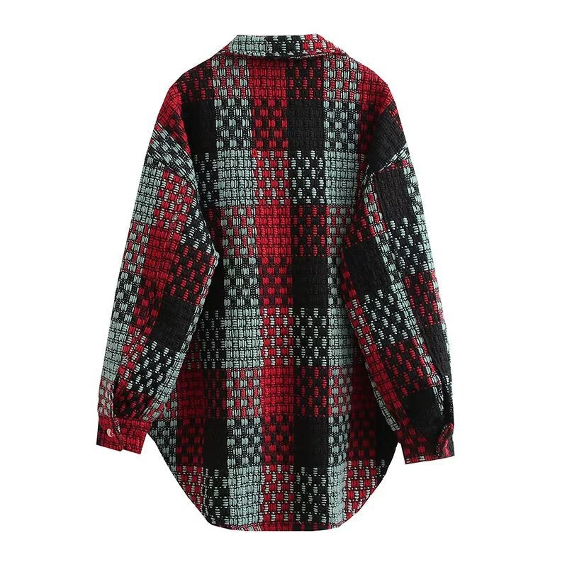 Damen Übergangsjacke im Patchwork-Design mit praktischen Taschen und lässigem Schnitt EB