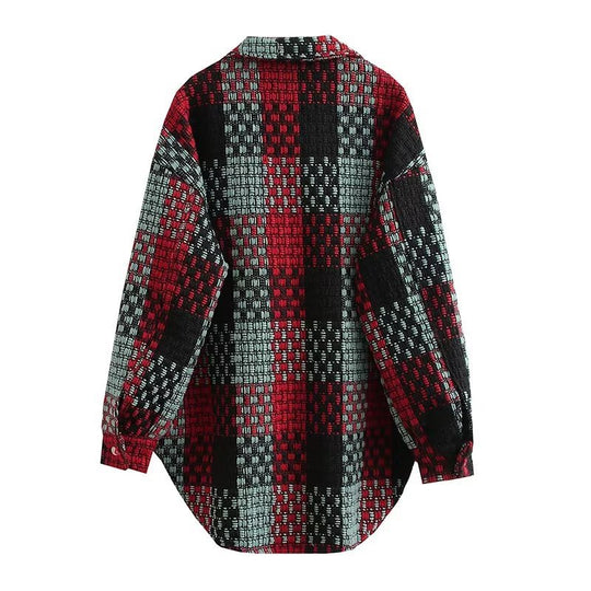 Damen Übergangsjacke im Patchwork-Design mit praktischen Taschen und lässigem Schnitt EB
