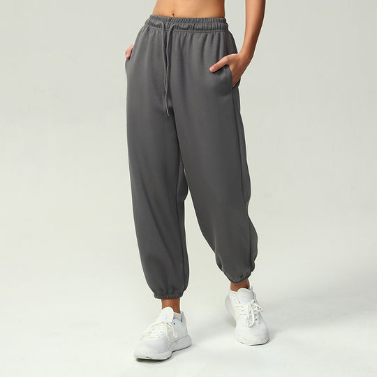 Damen nan atmungsaktive Performance-Joggerhose mit hohem Komfortbund, verstellbarem Kordelzug und elastischen Schlauchbündchen EB