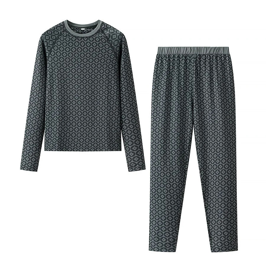 Damen Pyjama-Set aus weichem Jersey mit modernem Muster EB