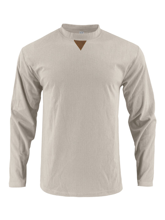 Herren Langarmshirt mit strukturiertem Rippdesign EB
