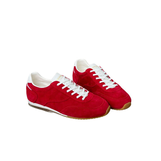 Damen Sportliche Wildleder Sneakers mit atmungsaktiver Oberflächenstruktur EB