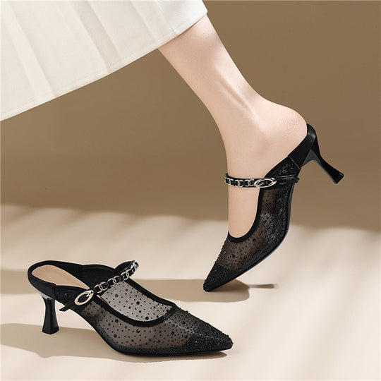 Damen Elegante Slingback-Pumps mit modischen Applikationen EB