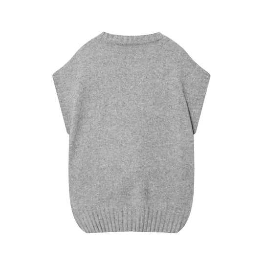 Damen lässiges Stricktop mit asymmetrischem Saum EB
