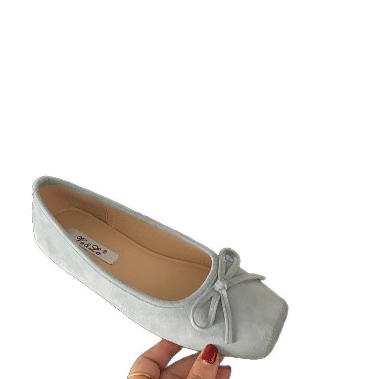 Damen Ballerinas aus hochwertigem Wildleder mit filigranem Schleifendetail EB