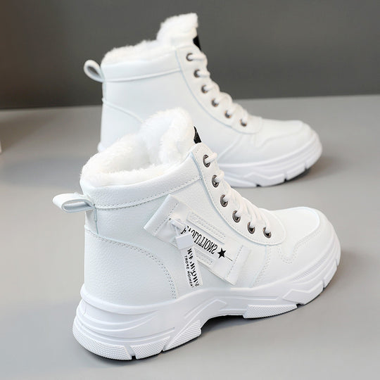 Damen Winterliche High-Top Sneakers mit Fleece-Futter und rutschfester Sohle EB