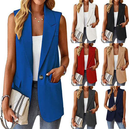 Damen Stylischer Blazer-Weste EB
