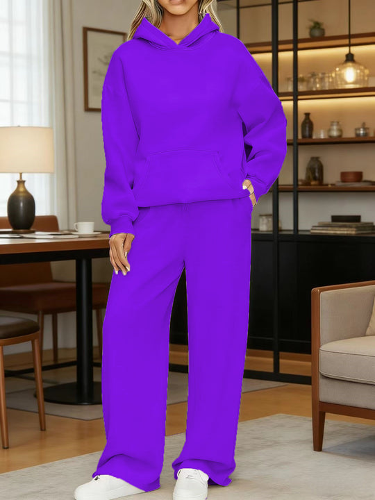 Damen nan kuscheliges Oversize Hoodie und weite Jogginghose Set EB