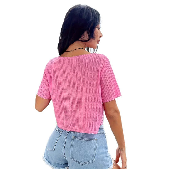 Damen Lässiges Kurzarm-Shirt EB