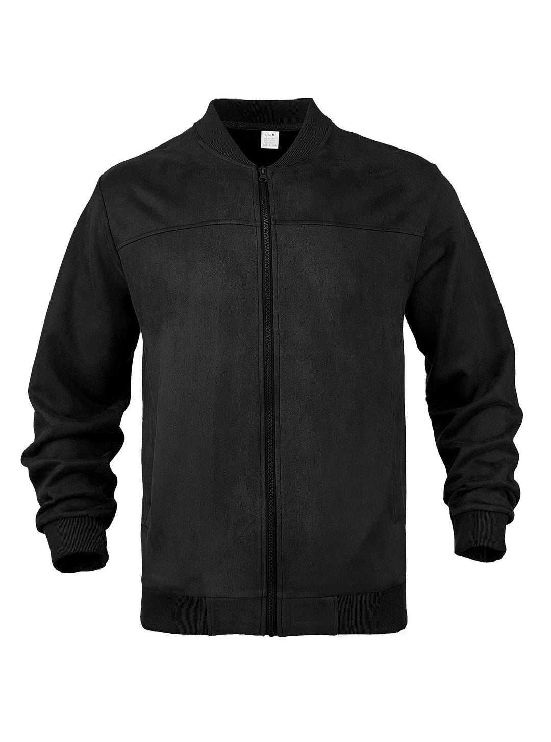 Herren nan Wildleder-Blousonjacke im Bomberstil mit elastischen Rippbündchen EB