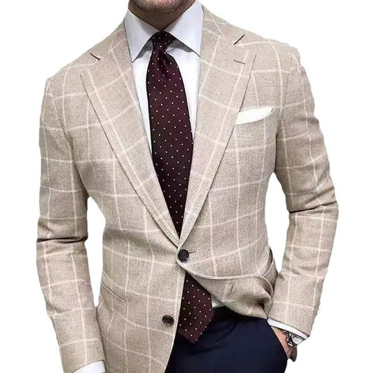 Herren eleganter Leinenblazer mit schmalem Schnitt EB