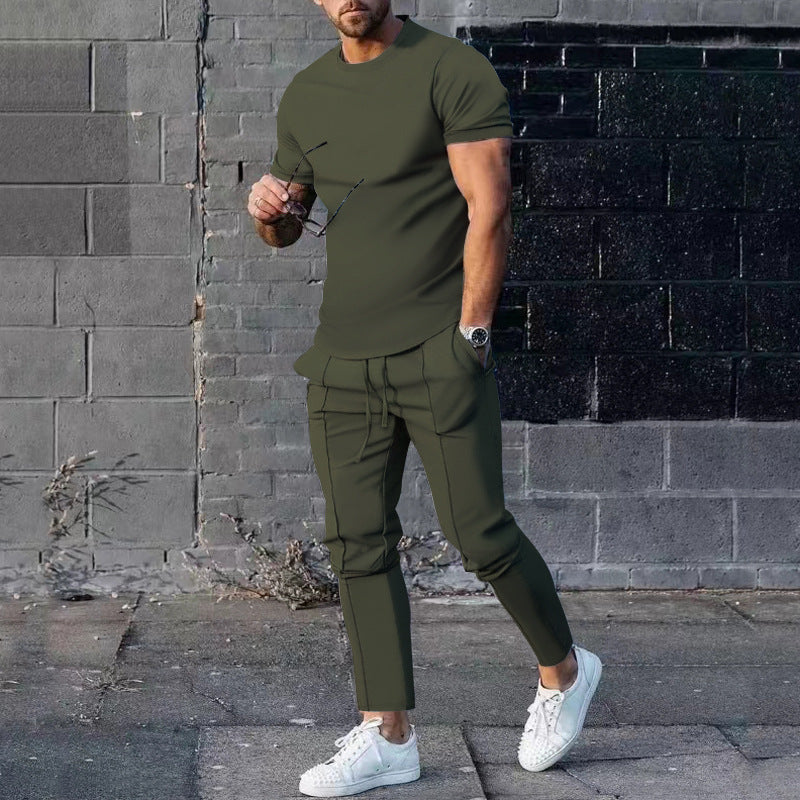 Herren lässiges T-Shirt und Jogginghose Set EB