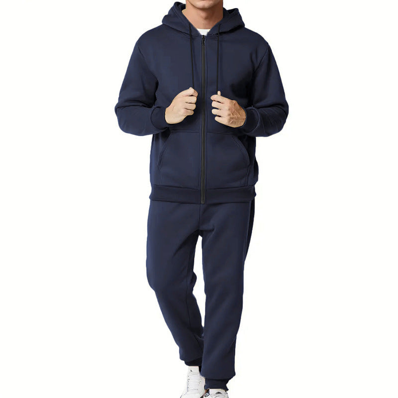 Herren nan zweiteiliges Zip-Hoodie und schmal zulaufende Jogginghose aus French Terry EB