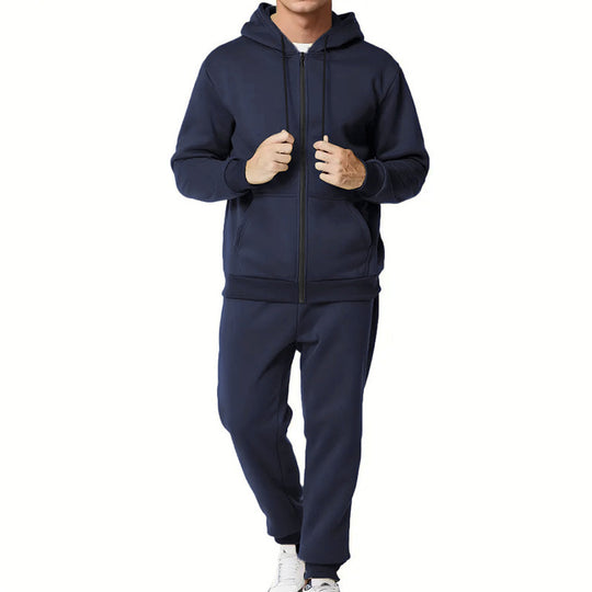 Herren nan zweiteiliges Zip-Hoodie und schmal zulaufende Jogginghose aus French Terry EB