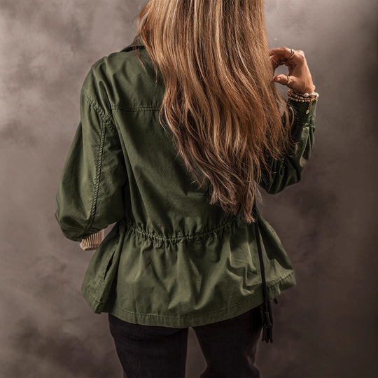 EB | Vintage Winddichte Arbeitsjacke Mit Kapuze Und Mehreren Taschen