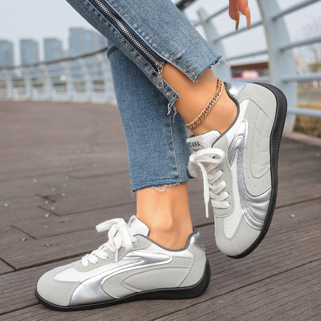 Damen Sportliche Sneakers mit atmungsaktiver Oberflächenstruktur und weicher Dämpfung EB
