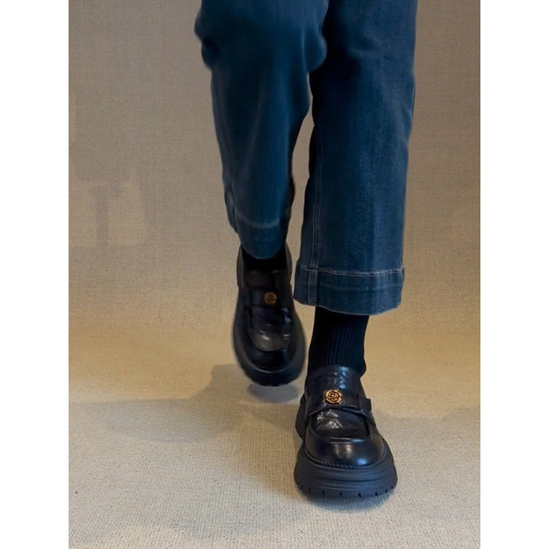 Damen Modische Mokassins mit robustem Plateau EB