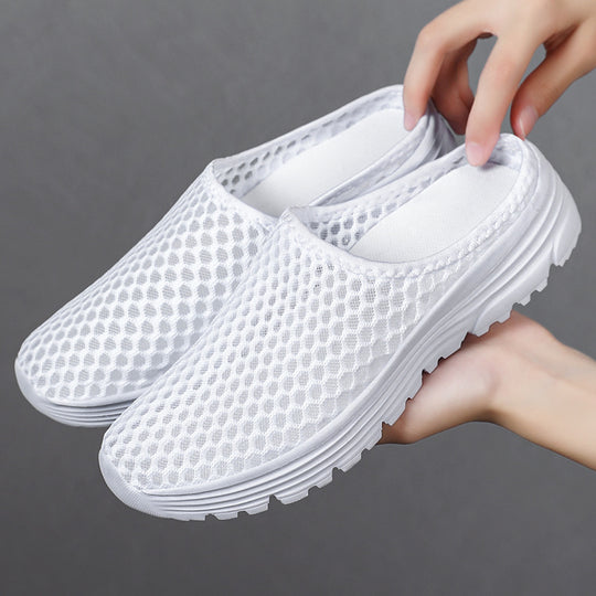 Damen Luftige Clogs mit atmungsaktivem Netzdesign EB