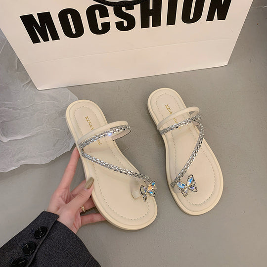 Damen Elegante Sandalen mit funkelndem Riemendesign und hochwertigen Details EB