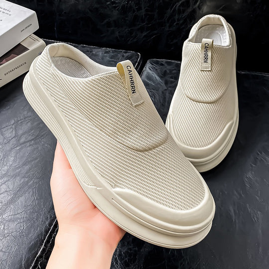 Damen Casually maxisierte Slip-On Sneakers mit atmungsaktiver Oberflächenstruktur EB