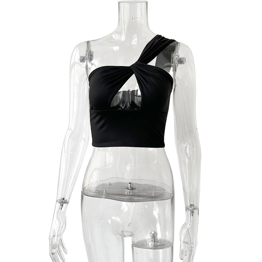 Damen Crop-Top mit Knotendetails EB