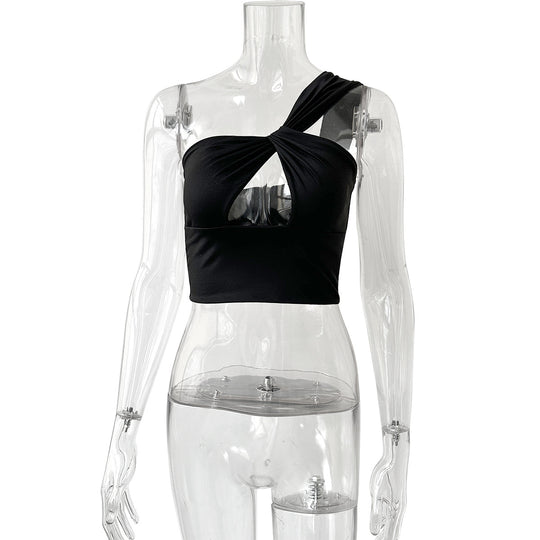 Damen Crop-Top mit Knotendetails EB