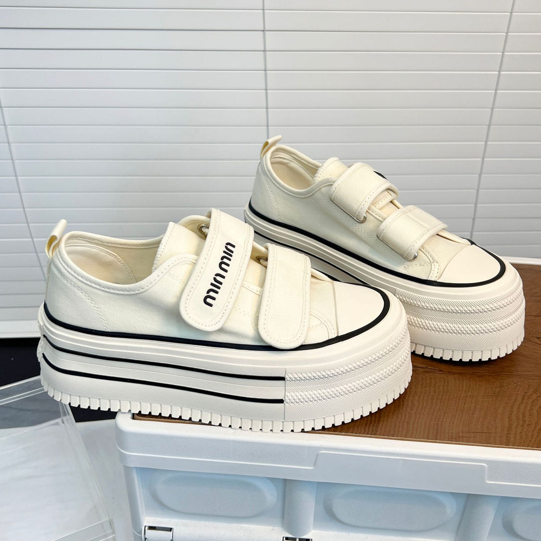 Damen Chunky Sneakers mit Klettverschluss und modischer Plateausohle EB