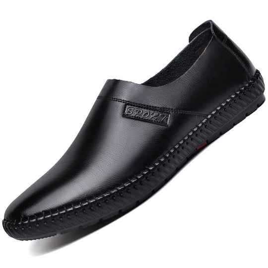 Damen Bequeme Slip-On Freizeitschuhe aus hochwertigem Leder EB