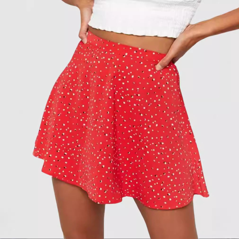 Damen Verspielter A-Linien Rock mit floralem Print EB