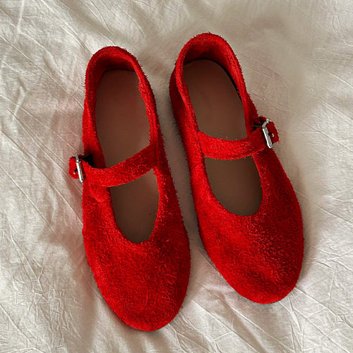 Damen Ballerina-Schuhe mit schickem Riemen und weichem Obermaterial EB