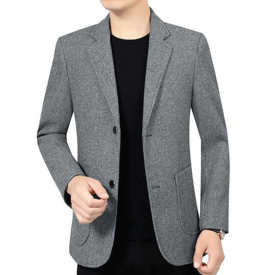 Herren Slim Fit Sakko mit feiner Struktur und klassischer Knopfleiste EB