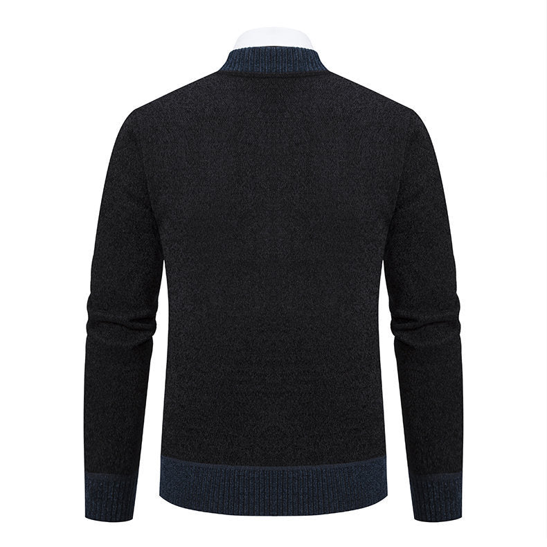 Herren sportive Strickjacke mit Reißverschluss und stilvollem Detail EB