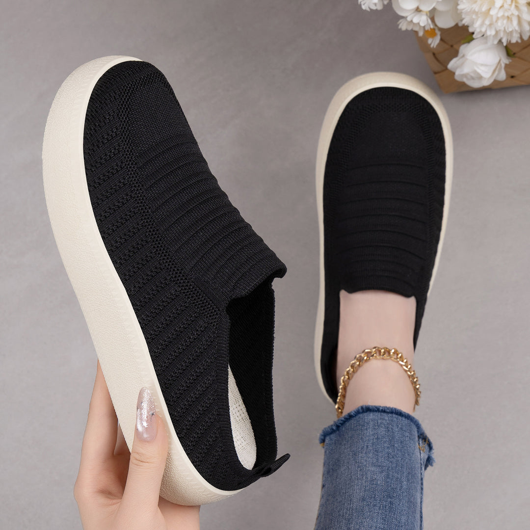 Damen Flexible Slip-On Sneakers mit leichtem Netzdesign EB