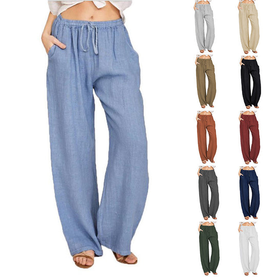 Damen bequeme Leinenhose EB