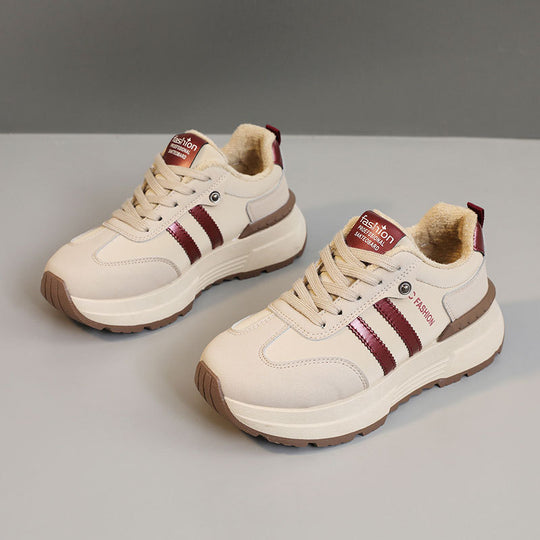 Damen Modische Sneakers mit dämpfendem Sohlenprofil und kuscheligem Innenfutter EB