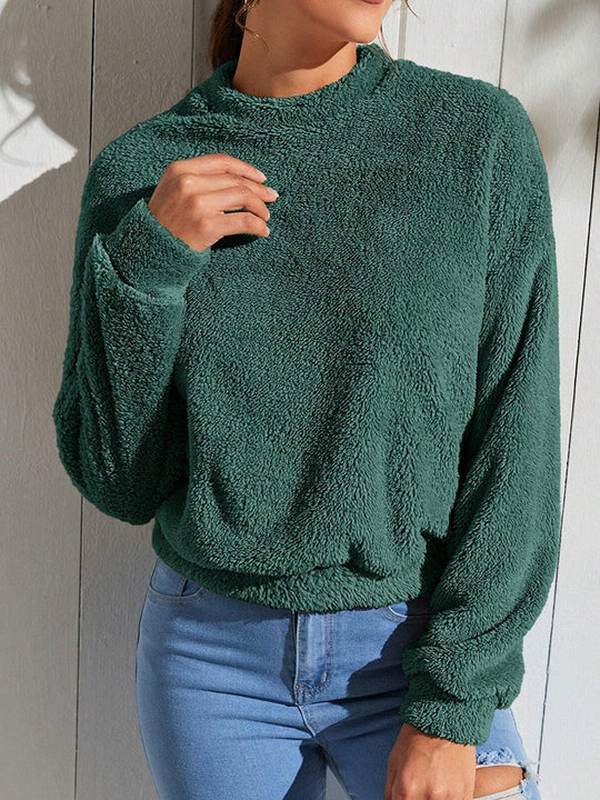 Damen Flauschiger Freizeitpullover EB