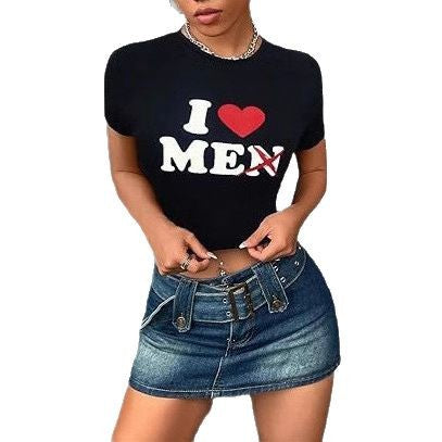 Damen Crop-T-Shirt im urbanen Grafikdesign EB