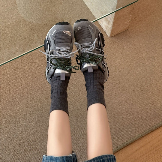 Damen Sportliche Trail Sneakers mit atmungsaktiver Mesh-Oberfläche und rutschfester Sohle EB