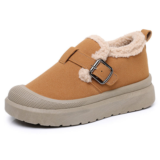 Damen Warmgefütterte Slip-On Sneakers mit verstellbarem Riemen EB