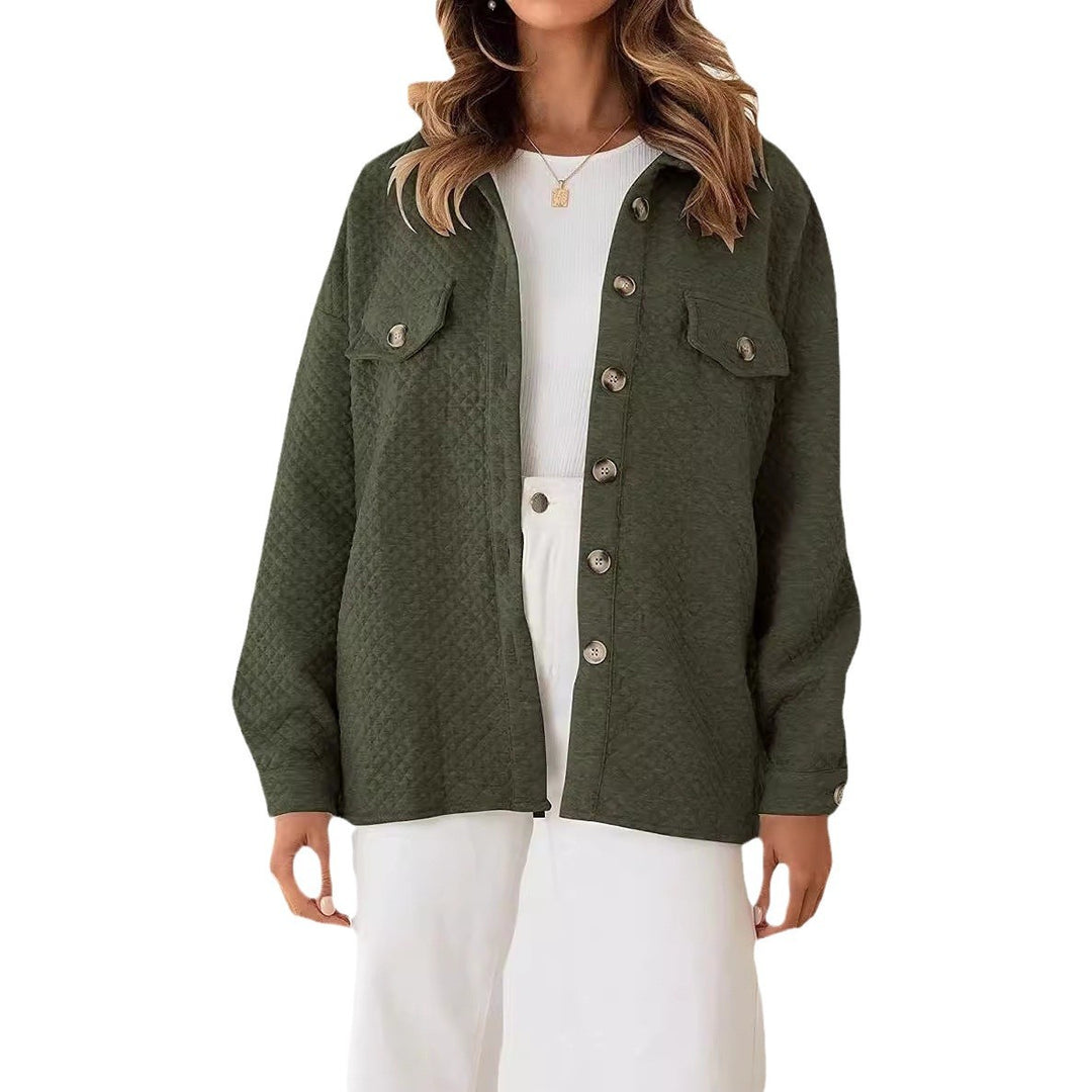 Damen lässige Steppjacke mit aufgesetzten Taschen EB