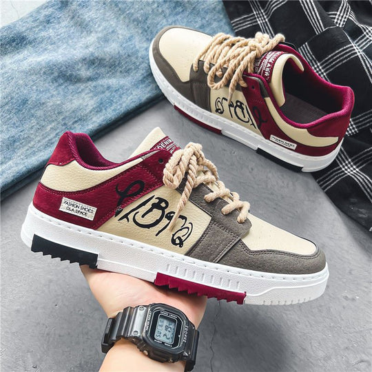 Damen modische Sneakers mit asymmetrischem Design und robustem Obermaterial EB