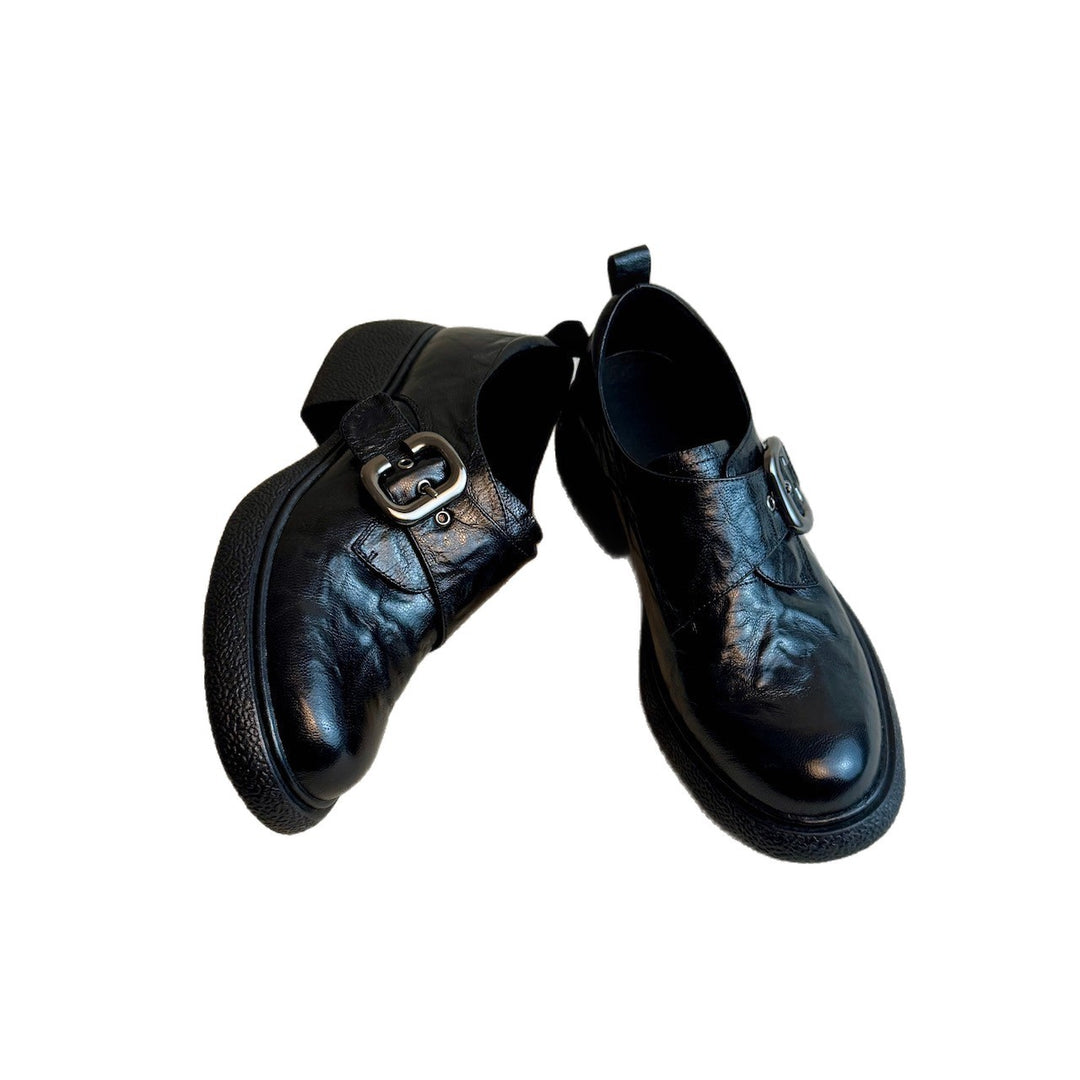 Damen Moderne Halbschuhe mit verstellbarem Riemen und bequemer Sohle EB