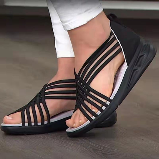 Damen Sportliche Freizeitsandalen mit atmungsaktivem Obermaterial und rutschfester Sohle EB