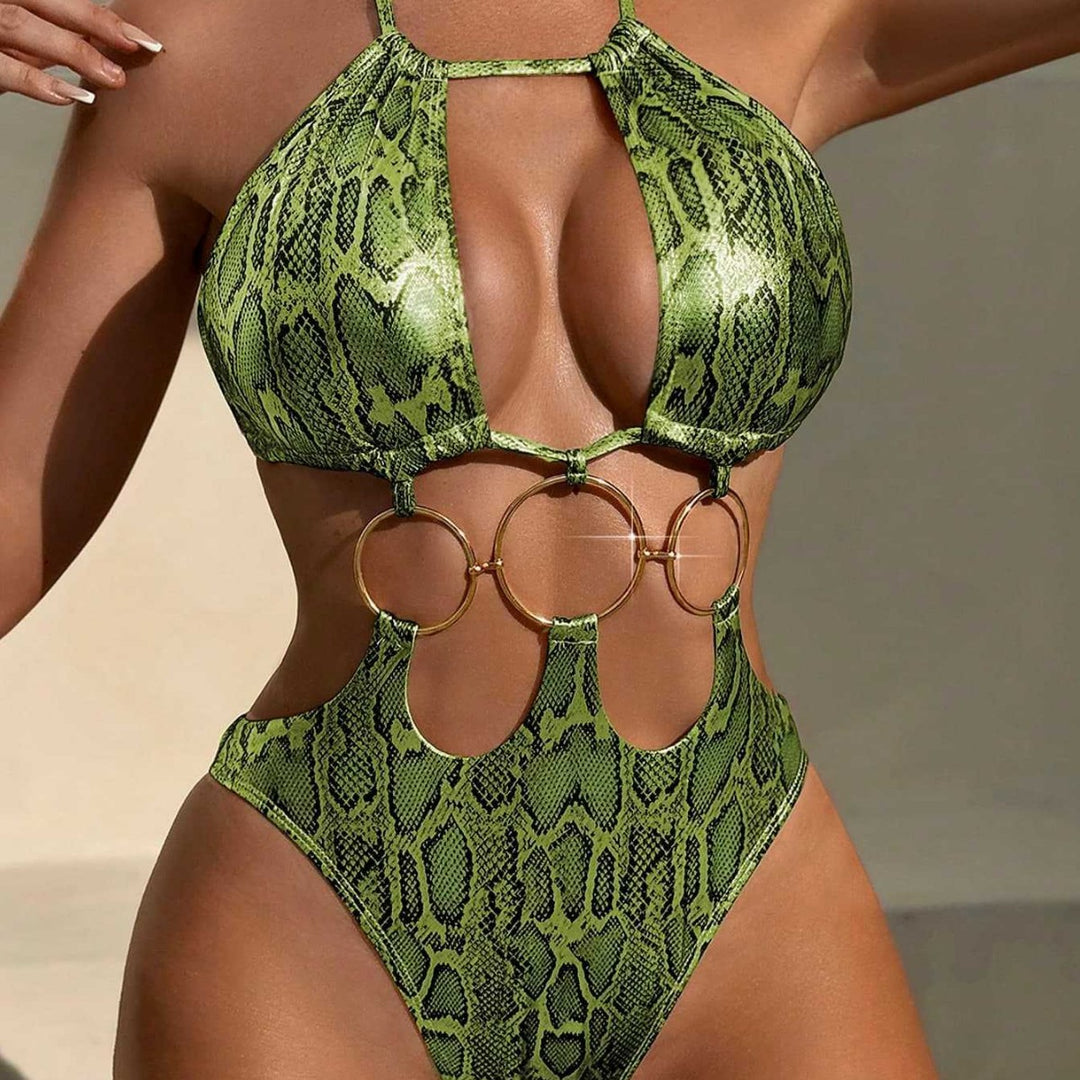 Damen Badeanzug mit aufregendem Schlitz-Design EB