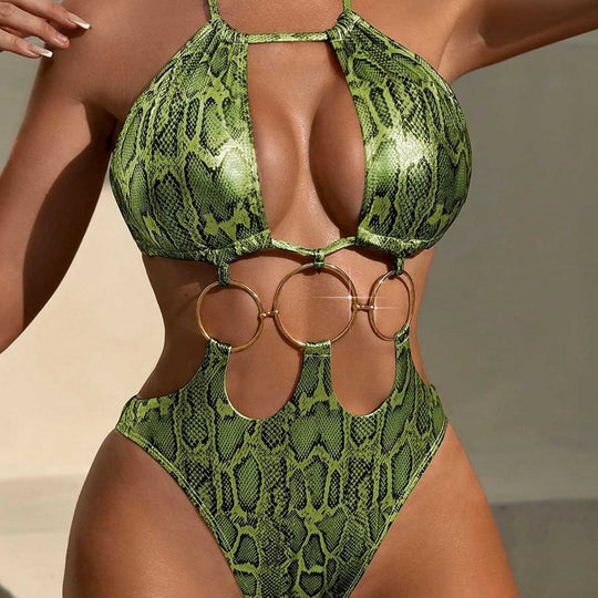 Damen Badeanzug mit aufregendem Schlitz-Design EB
