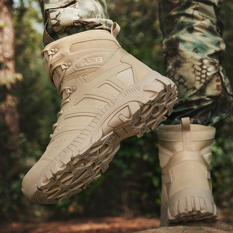 Herren hochgeschnittene Tactical Boots mit strapazierfähigem Obermaterial und rutschfester Sohle EB