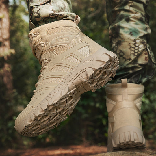 Herren hochgeschnittene Tactical Boots mit strapazierfähigem Obermaterial und rutschfester Sohle EB