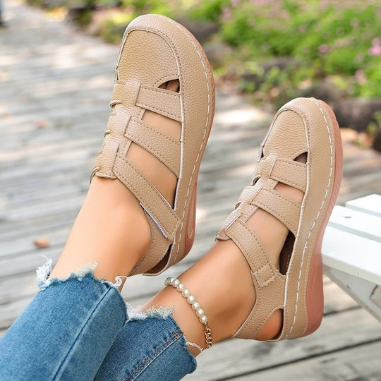 Damen Komfortable und luftige Sandalen mit geflochtenem Riemendesign EB