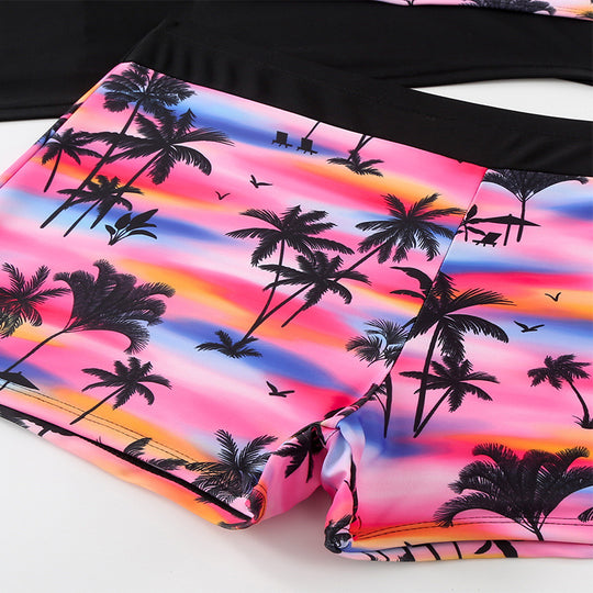 Damen Sportliches Tankini-Set mit dekorativem Schnitt EB